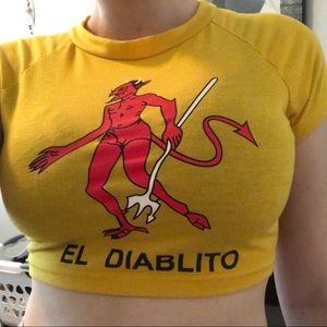 🖤trendy devil crop top🖤